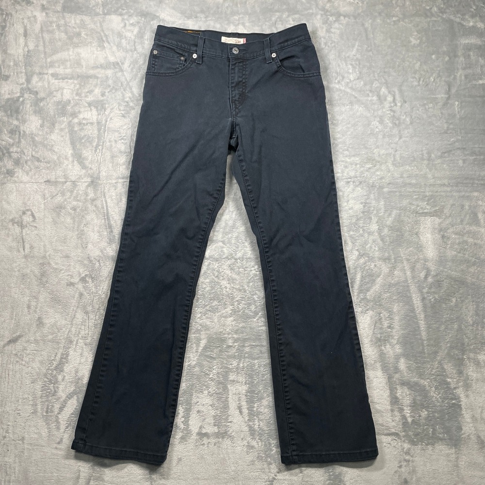 Levi's‎ 550 Womens Relaxed Boot Cut Jeans Black Dark Wash Denim Pants Size 6M